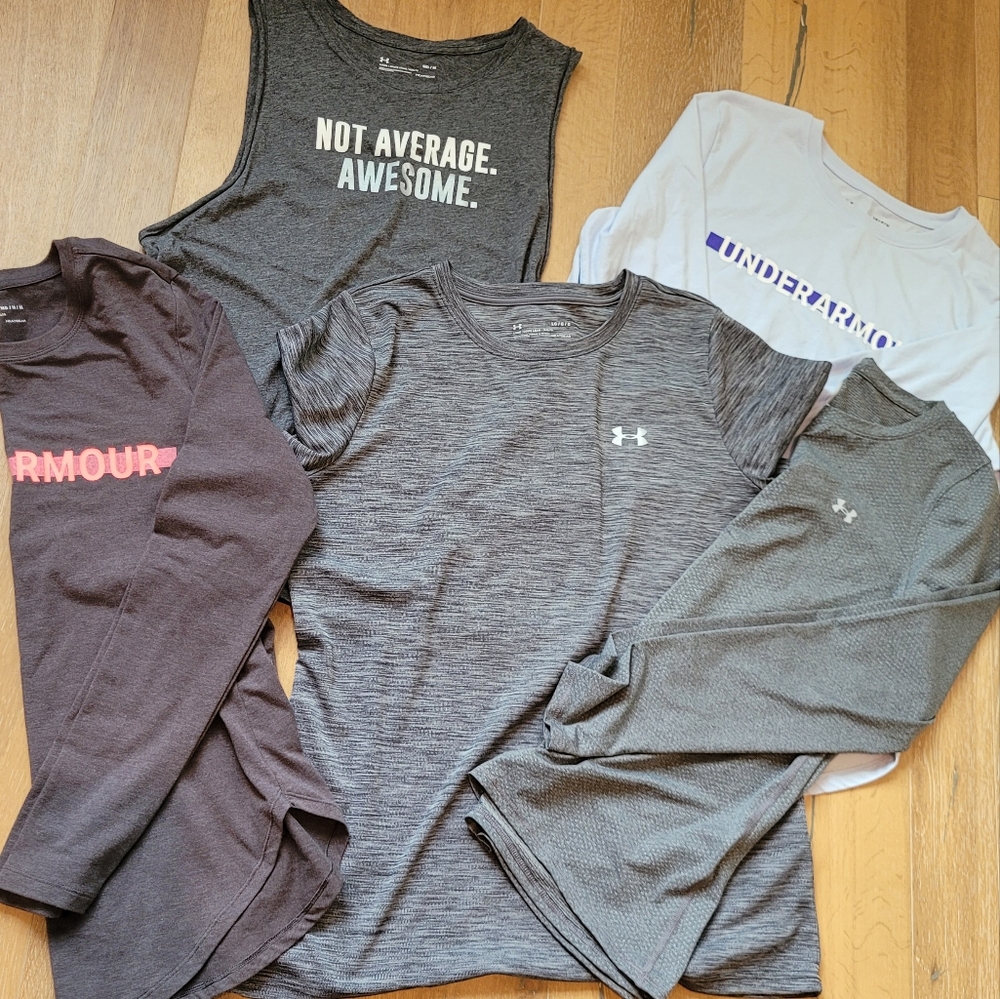 Under Armour Women's Shirts.  Price includes all.  Sizes M and L